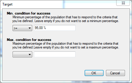 Setting the target as a percentage of the population